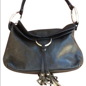 Alfani black Genuine Leather Purse Tassels​​​​​​​​​​​​​​​​​​​​​​​​​​​